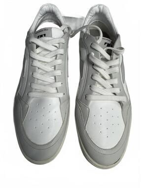 Thousand Fell White and Gray Low Top Sneakers